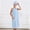 Light Blue, variant on Women's Sleeveless Terry Towel Bath Wrap Dress, Quick Dry Absorbent Shower Robe with Pocket Gray Free Size
