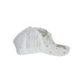 thumbnail image 4 of Top Headwear Butterfly Lace Rhinestone Hat - Womens Crystal Gem Bling Cap, White, 4 of 4