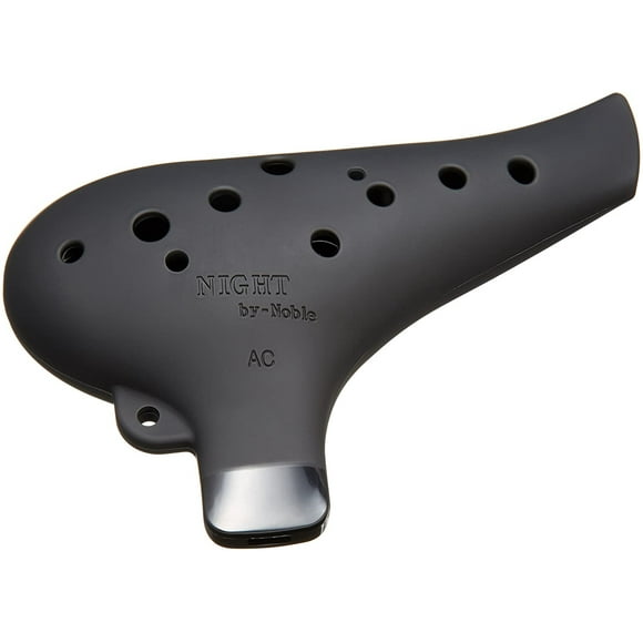 Ocarina Night de Noble Plastic sintonizado con corriente alterna a 442 Hz, color negro