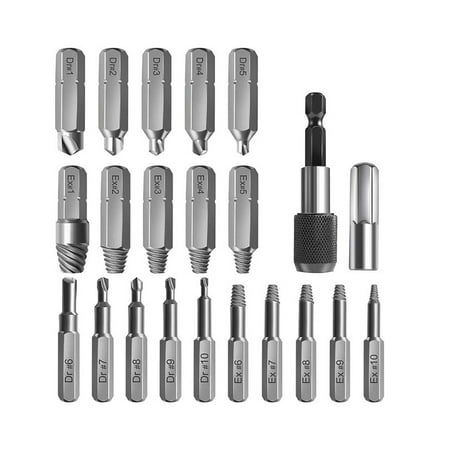 

1 Set/22PCS Damaged Screw Remover Set with Bit Holder and Drill Bit Extractor