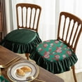 thumbnail image 3 of XUELC Vintage Printed Ruffled Chair Cushion with Ties Comfortable Kitchen Dining Chair Pad Seat Cushion with Removable Cover, 3 of 7