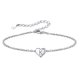 thumbnail image 1 of Silvora Pulsera de corazón inicial Pulseras de dijes Pulseras de cadena de plata de ley 925 para mujeres Adolescentes Niñas - Letra K Silvora Joyas con letras iniciales, 1 of 8