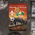 thumbnail image 2 of Placa Metal Vintage Tren Pintura Hierro Rectangular Arte La Pared 20x30cm, 2 of 9