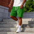 thumbnail image 2 of Garbnen Corduroy Shorts Men Elastic Waist Wide Leg Mens Shorts Athletic Breathable Big and Tall Workout Outdoor Bermuda Shorts Men with Pockets Green L, 2 of 9