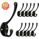 thumbnail image 1 of 10 ganchos de pared vintage, ganchos de metal para sombreros, ganchos de acero inoxidable con tornillos para el hogar, la pared, el baño, la cocina (negro), 1 of 5