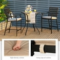 thumbnail image 6 of Costway 4PCS Patio Bar Stool Counter Height Cushioned Chair Armrest Garden Deck, 6 of 9