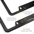 thumbnail image 5 of iPick Image for Dodge Challenger R/T Classic Real Carbon Fiber Insert Black Stainless Steel License Plate Frame, Official Licensed, 5 of 7