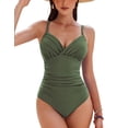 thumbnail image 1 of Bañador AI'MAGE 2025 para mujer, color verde militar, talla M, 1 of 6
