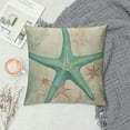 thumbnail image 2 of COMIO  Vintage Ocean Throw Pillow Covers Beach Starfish Sea&nbsp;Turtle&nbsp;Seahorse Scallop Shell Summer Nautical Coastal World&nbsp;Map Decor Pillow Cases Pillowcases, 2 of 5