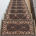thumbnail image 4 of Stair Treads Fleur De Lis Floral Design Machine Washable Non Slip Backing, 8.5''X26'', 4 of 5