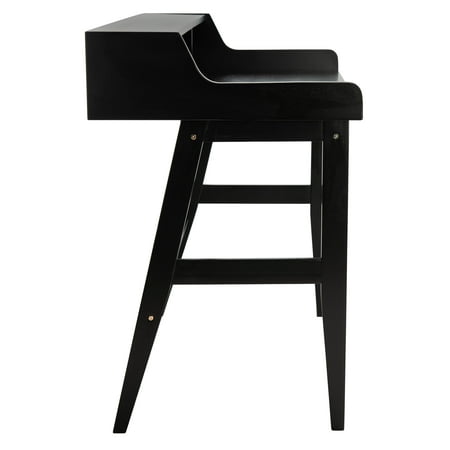 SAFAVIEH Wrigley Solid Writing Desk w/ 2 Shelves Matte Black