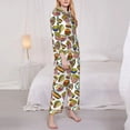 thumbnail image 3 of Gukieu Hot Dog With One Sausage Print Women's Long Sleeve Pajama Set, Button Top Elastic Pocket Pajama Pants Two Piece Set Home Wear-XX-Large, 3 of 7