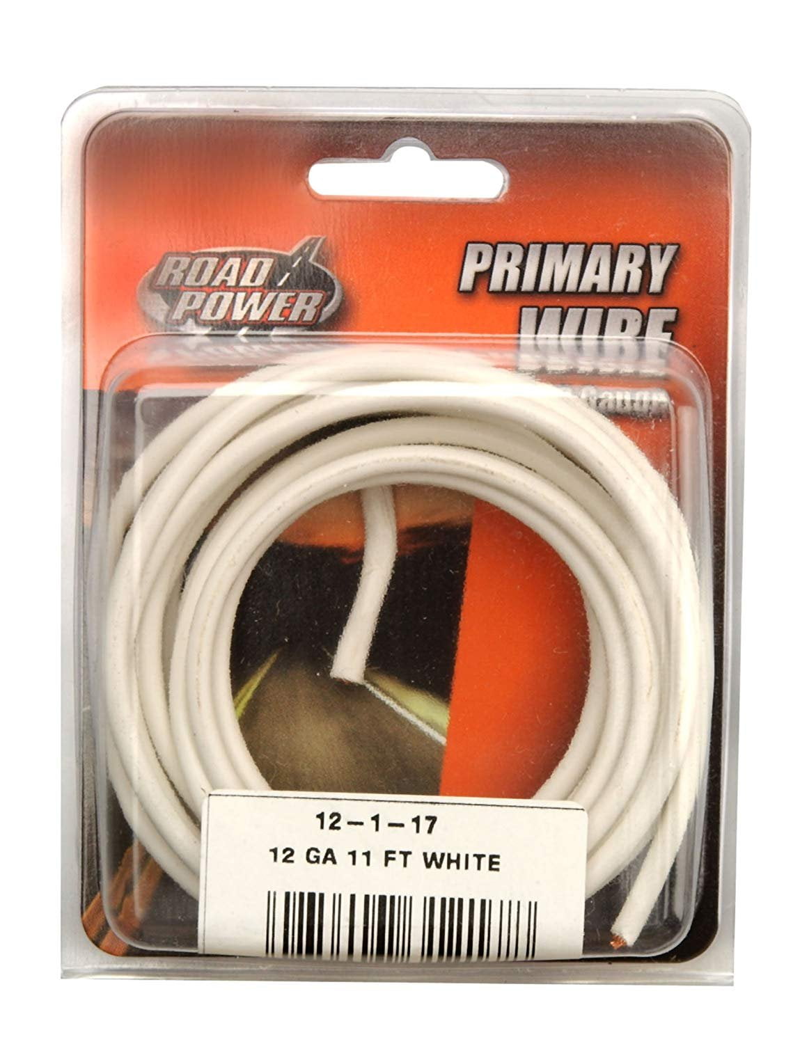 Coleman Cable 12117 12Gauge 11Foot Automotive Copper Wire, White