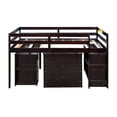 thumbnail image 5 of Twin Loft Storage Bed Low Loft Metal Bed with Desk and Shelves, Multiple Finishes, 5 of 8