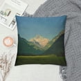 thumbnail image 2 of Orinice Mountain Range Green Field Blue Sky Graphic Decorative Cushion Throw Pillow Cover for Home Living Room Sofa - Square Print on Both Sides 1PC 18x18in, 2 of 5