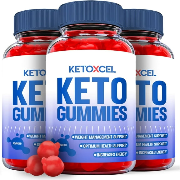 (3 Pack) Ketoxcel Keto ACV Gummies - Apple Cider Vinegar Supplement for Weight Loss - Energy & Focus Boosting Dietary Supplements for Weight Management & Metabolism - Fat Burn - 180 Gummies