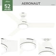 thumbnail image 4 of Hunter 52 inch Aeronaut Wi-Fi ENERGY STAR® Matte White Damp Rated Ceiling Fan with LED Light Kit and Handheld Remote, 4 of 17