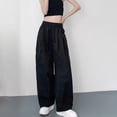 thumbnail image 7 of LYHaoo Girls Summer Casual Pants Fashionable Loose Fit Long Trousers With For Outdoor Play Comfortable Daily Wear School Pants for Girls(Black), 7 of 7
