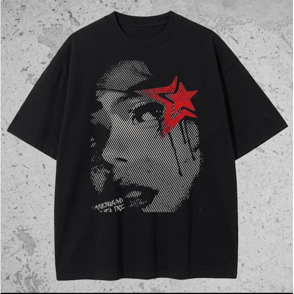 Oversized Graphic T-Shirt, Japanese Streetwear Tee, Dark Aesthetic Alt Goth Grunge Unisex Shirt