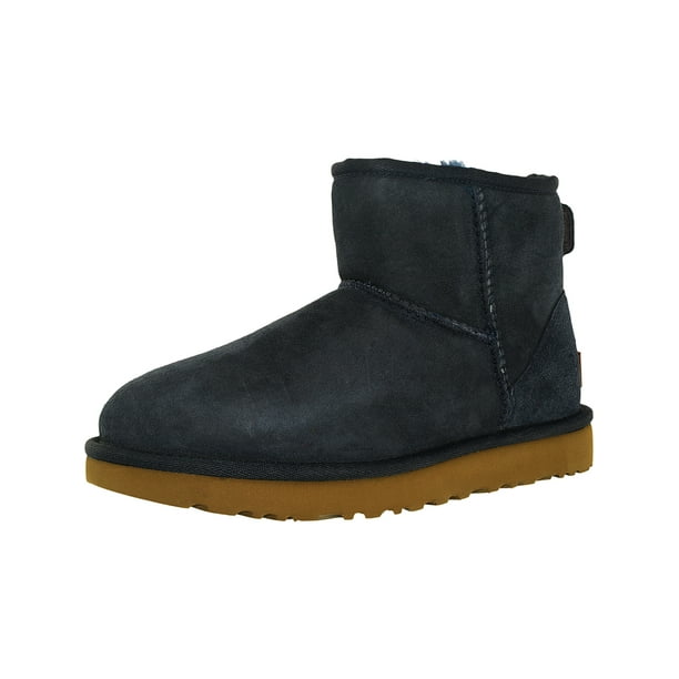 UGG - Ugg Women's Classic Mini II Leather Navy Ankle-High Suede Boot ...