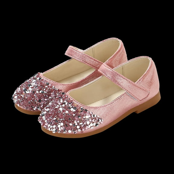 WHAMVOX Girls Shoes Girls Dance Shoes Single Shoes Baby Size 3 Pink