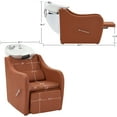 thumbnail image 3 of BarberPub Shampoo Barber Backwash Chair Extended, Ceramic Shampoo Bowl Sink Chair Station for Spa Beauty Salon 9090, 3 of 15