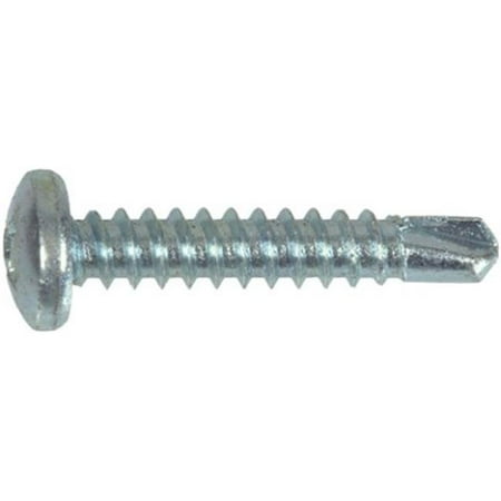 

Hillman 560290 No.10-16 x 1 in. Zinc Plated Pan Head Phillips Self Drilling Screws - Pack of 100