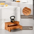 thumbnail image 3 of 25" Long Step Stool for Adult & Kid - Wooden Two Step Stool 500 Lbs - Riser 2-Step Spa & Hot Tub Stairs for Pool - Heavy Duty 2 Step Stools for Bed, Kitchen, Indoor/Outdoor (Acacia Wood), 3 of 7