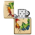 thumbnail image 6 of Zippo Graffiti Clover Design High Polish Brass Pocket Lighter, 6 of 6