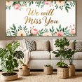 thumbnail image 4 of Floral Design Farewell Banner Elegant Style We Will Miss You Goodbye Decoration for Retirement Party Office Celebration Goodbye Event, 4 of 7