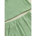 thumbnail image 6 of Toddler Boys Summer 2PCS Shorts Sets Short Sleeve Button Up Tops and Solid Color Shorts, 6 of 8