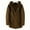 Brown, variant on Turilly Jackets for Men Thicken Plus Size Man Solid Color Intensification Suede Pockets Button Hooded Overcoat