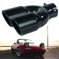 thumbnail image 2 of UniversalStainlessSteelDualRearNoiseCancellerCarExhaustPipeMufflerTailPipeDoubleOutletTailpipe, 2 of 5