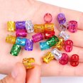 thumbnail image 3 of 100Pcs 8mm Hole Micro Dreadlock Ring Beads Hollow Hair Braid Cuff Clips Gift, 3 of 8