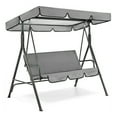 thumbnail image 2 of facefd Waterproof Swing Canopy Awning Kit Outdoor Garden Set Replacement Swing Chair Cover Gray, 2 of 9
