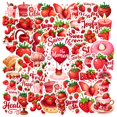 thumbnail image 3 of 35pcs-50pcs Red Stickers Stationery Stickers Sweet Kids Stickers Funny DIY Stickers for Laptops Suitcases, 3 of 9