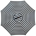 thumbnail image 3 of Northlight Striped Outdoor Patio Market Umbrella with Wooden Pole - 8.5' - Blue and White, 3 of 5