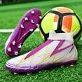 thumbnail image 2 of Mens Womens High-Top Soccer Cleats, Teen Football Training Shoes, FG/TF Athletic Shoes Competition & Training for Boys and Girls, 2 of 9