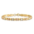 thumbnail image 4 of Auriga Fine Jewelry 10K Tri-color Gold Polished and D/C Bracelet 7" for Women, 4 of 6