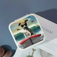thumbnail image 4 of Autua Dog with Sunglasses and Surfboard Jewelry Storage Artifacts Mini Travel Case, Necklace Ring Earring Organizer, Compact Size White, 4 of 5
