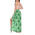 thumbnail image 3 of Women Sarong Wraps Clover Hats on Checkered Swimsuit Beach Pareo Bikini Coverups Skirt L, 3 of 7