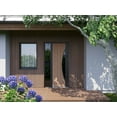 thumbnail image 3 of Front Exterior Prehung Steel Door / Ronex 1077 Teak / Side and Top Exterior Window Sidelite / Entry Metal Modern Painted W36+16x96+16 Left-hand, 3 of 5