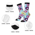 thumbnail image 5 of Honeii Donuts Print Adult Socks,Crew Socks,Casual Calf Socks,Daily Wear Socks for Men & Women, Perfect for Sports, Casual and Everyday Use, 5 of 6