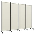 thumbnail image 1 of Outsunny Room Divider with Wheels, 5.6ft Folding Privacy Screen, Cream White, 1 of 10