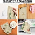 thumbnail image 3 of Wine Glasses Bottle Tea Towels Set of 1 Retro Vintage Kitchen Dish Cloth with Hanging Loop, 18"x28"Lint-Free Absorbent Towel for Kitchen Drying Wiping and Cleaning, 3 of 6