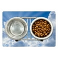 thumbnail image 1 of Landscape Pet Mat for Food and Water, Sun Rays Breaking Through the Clouds Atmosphere Nature Scenery Picture, Non-Slip Rubber Mat for Dogs and Cats, 18" X 12", by Ambesonne, 1 of 2