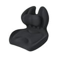 thumbnail image 3 of Cojín de asiento con soporte para la espalda, funda extraíble, cojín suave y versátil para silla Negro, 3 of 9