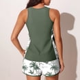 thumbnail image 4 of Summer Tankini Swimsuits for Women Modest Tummy Coverage Bathing Suits with Shorts Army Green L, 4 of 6