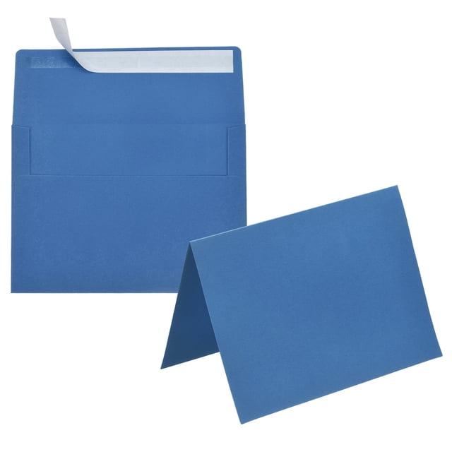 Uxcell 20 Paquete de Sobres Azul Oscuro 4x6 con Tarjetas Sobres A6 Autoadhesivos para Tarjetas de Felicitación e Invitaciones