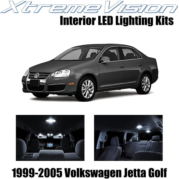 XtremeVision Interior LED for Volkswagen Jetta Golf 1999-2005 12 pcs Pure White Interior LED Kit Installation Tool